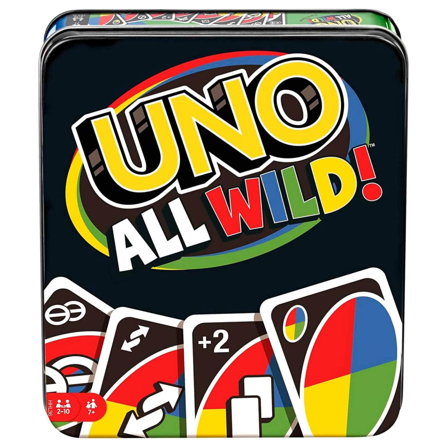 MATTEL Uno All Wild Game In Display Storage Tin Family Fun Age 7+