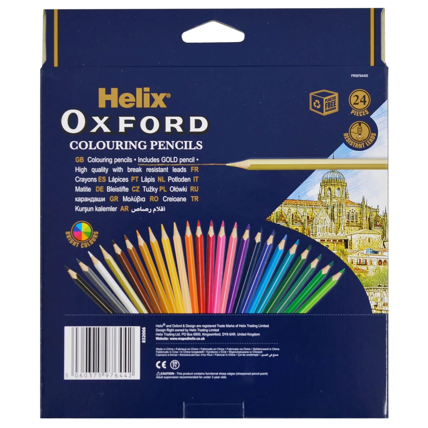 Pack Of 24 Helix Oxford Colouring Pencils Resistant Leads - Image 2