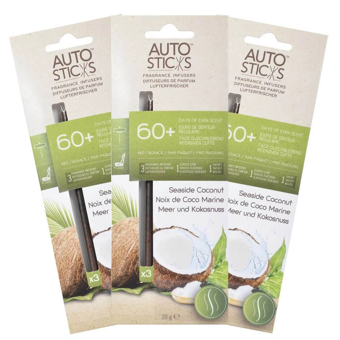 3 X Auto Sticks Car Air Freshener Hanging Fragrance 3 Pack - Image 4