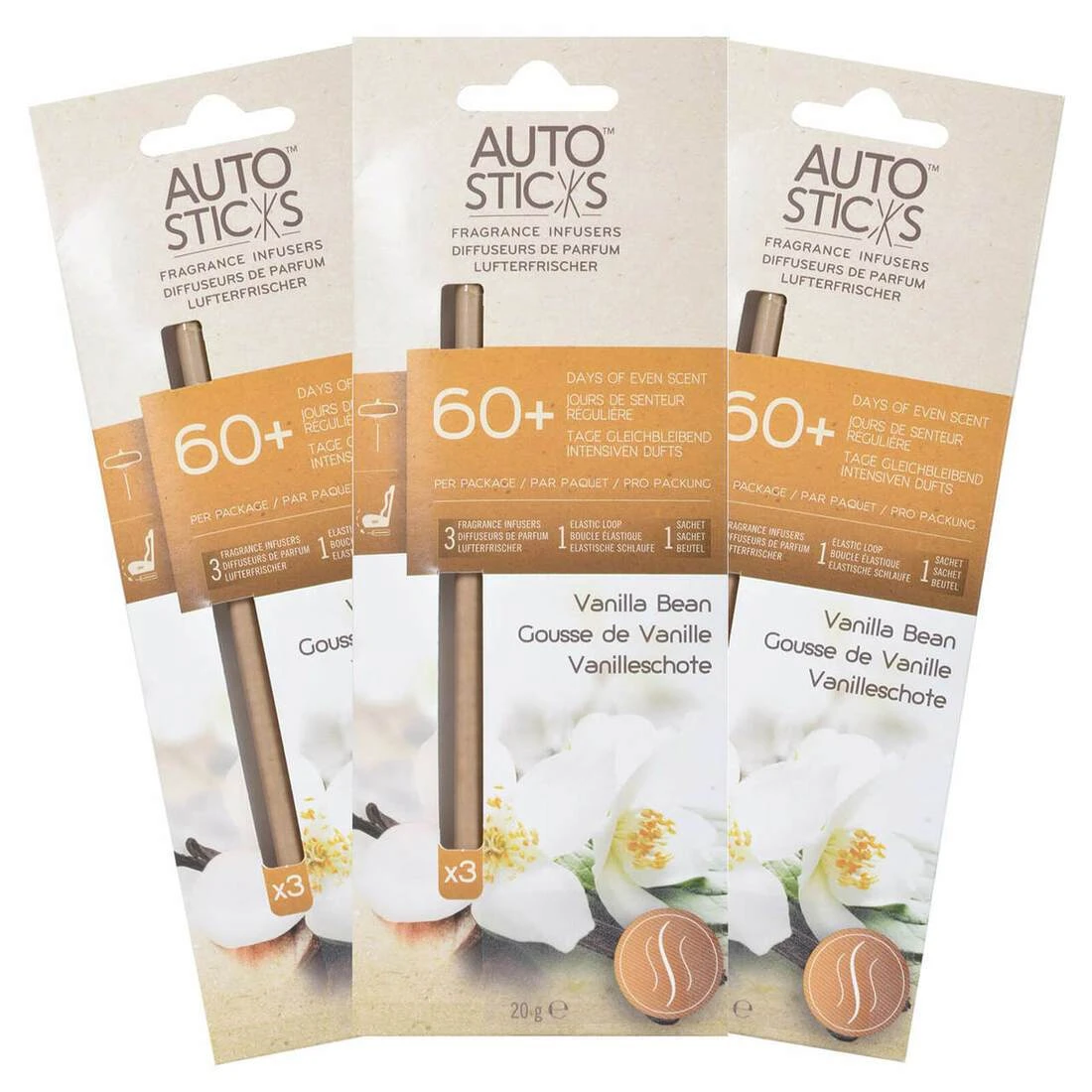 3 X Auto Sticks Car Air Freshener Hanging Fragrance 3 Pack - Image 6