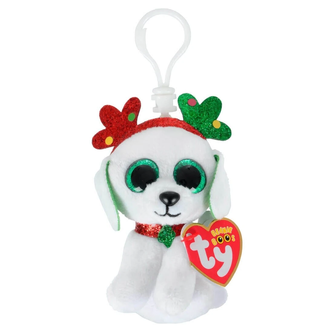 Ty Beanie Boos Clip Plush Christmas Edition Glitter Eyes 10cm - Image 2