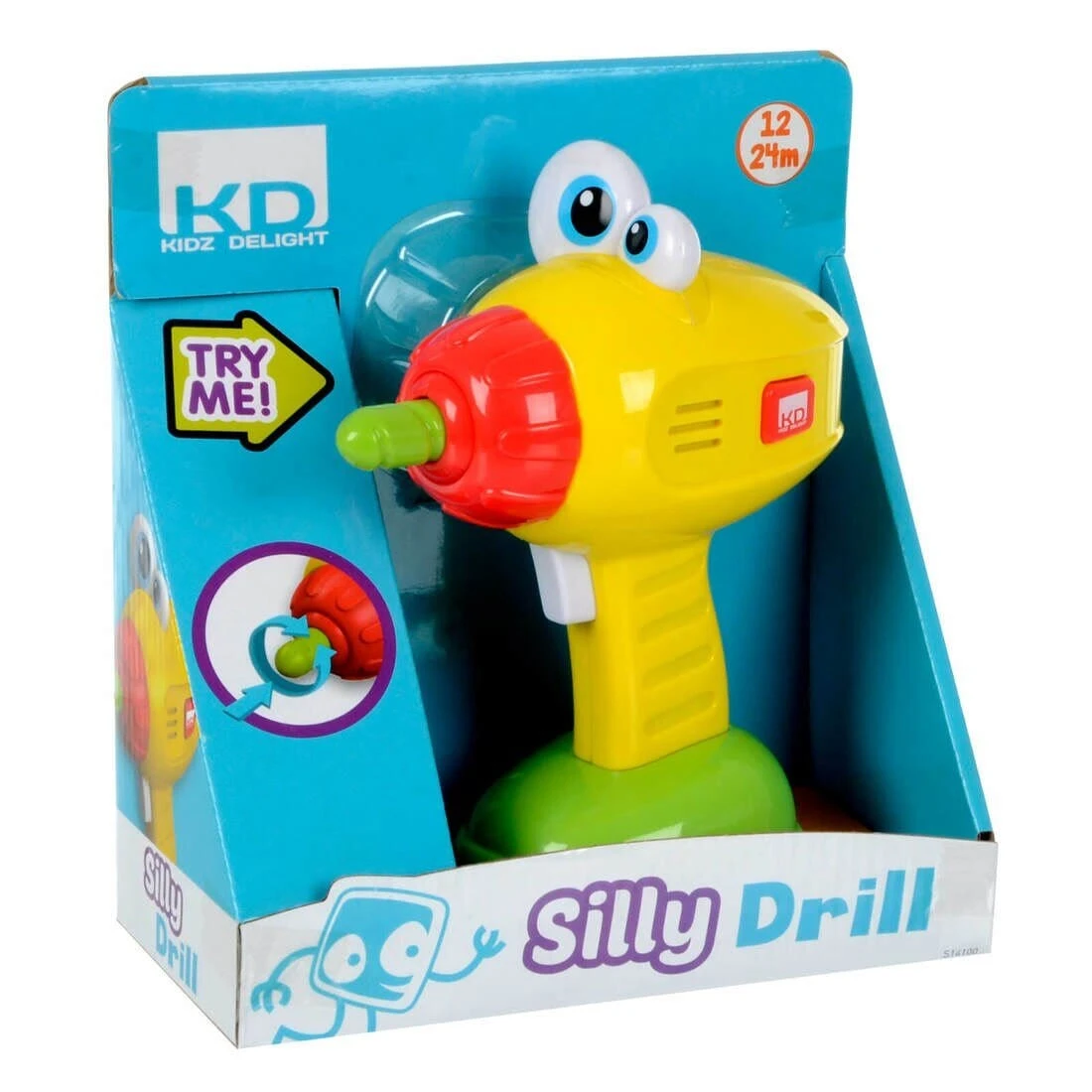 Silly Drill Toy Tool Funny Sounds Push Nose Spinning Bit