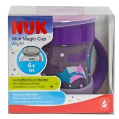 NUK Mini Magic Cup 160ml Spillproof Lid Drinking Rim 2 Handles