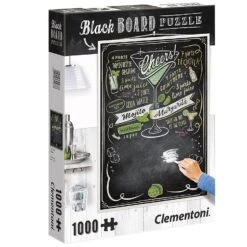 Clementoni Chalk Blackboard Jigsaw Puzzle Cheers Cocktails 1000 Pieces