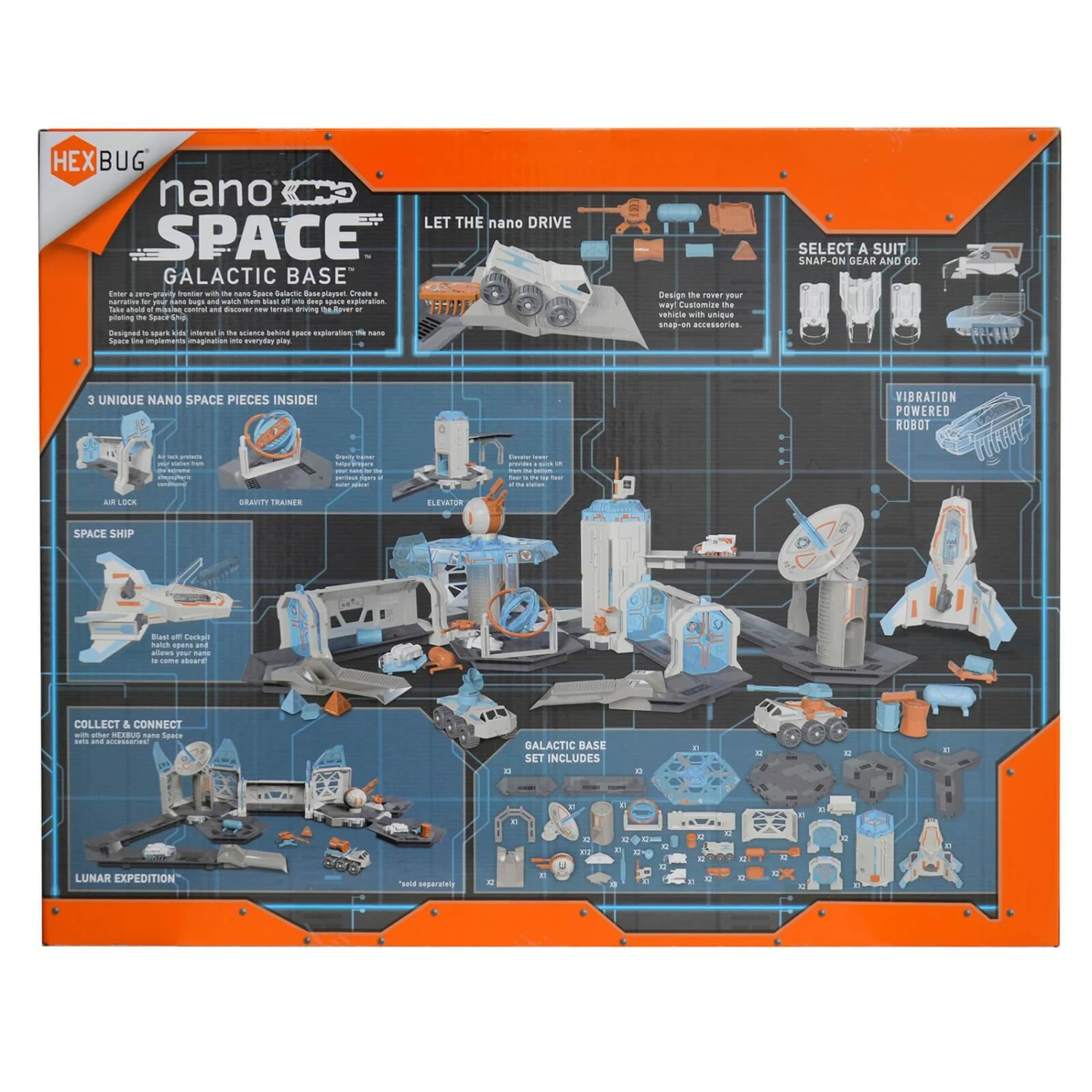 Hexbug Nano Space Galactic Base Construction Kit 75+ Pieces Age 3+ - Image 2