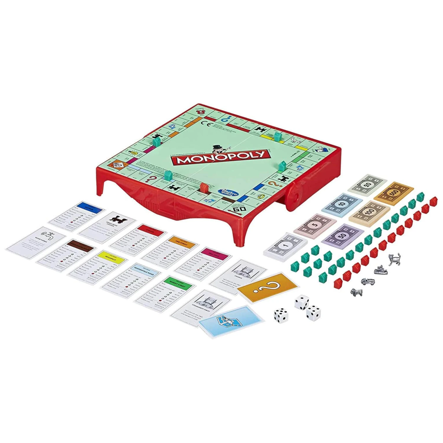 Monopoly Grab & Go Portable Family Game Property Trading Travel - Image 2