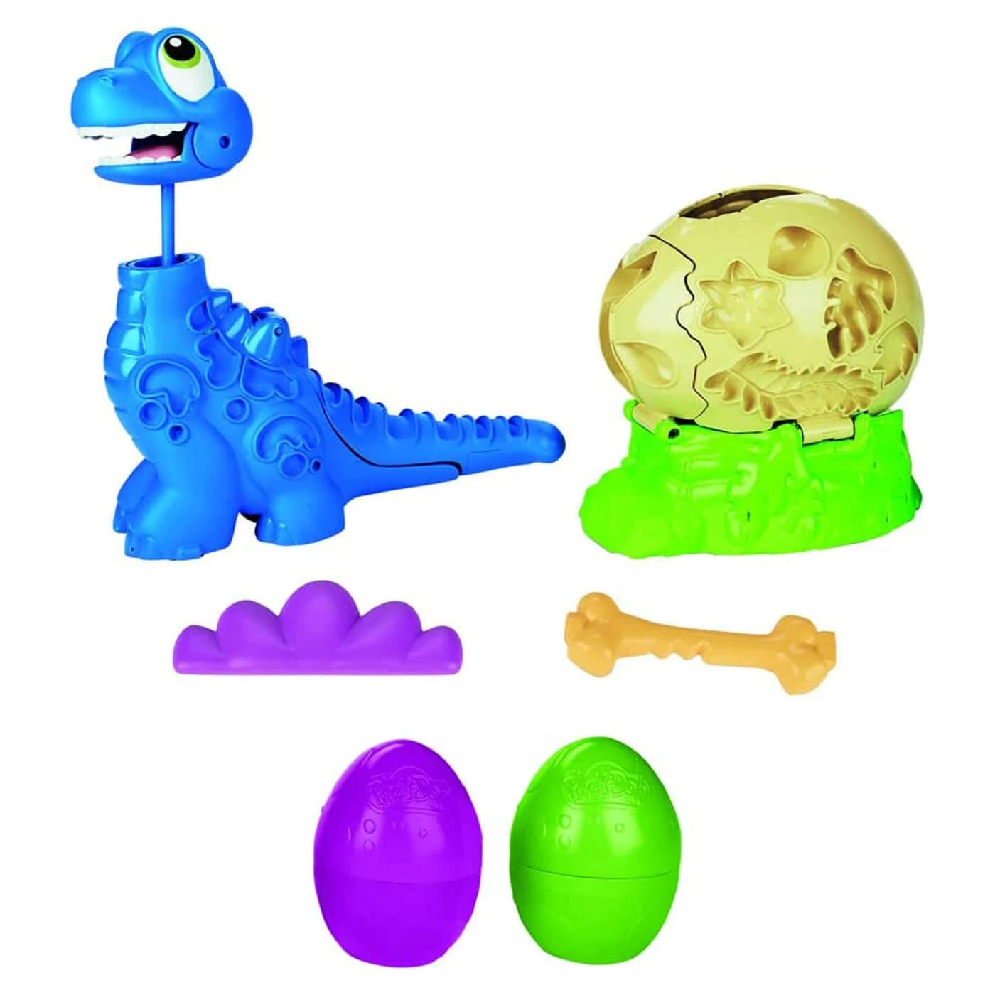 Play-Doh Dino Crew Growin Tall Bronto Dinosaur Playset 2 Tubs - Image 2