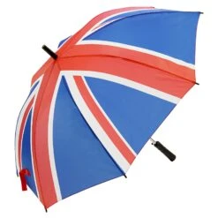 Union Jack Flag Walking Umbrella Brolly Auto Open
