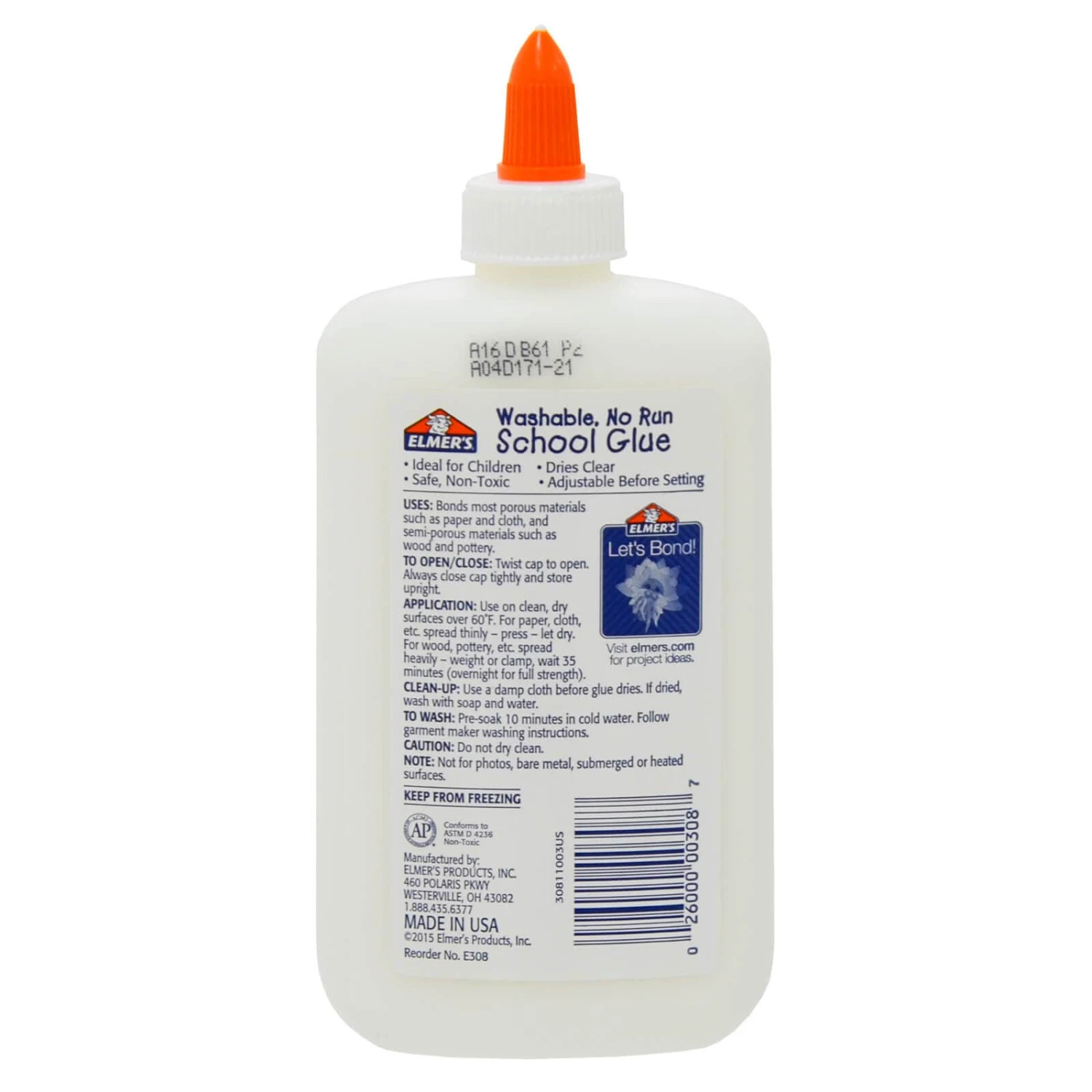 Elmers School Glue Washable No Run Safe Non Toxic 225ml - Image 2