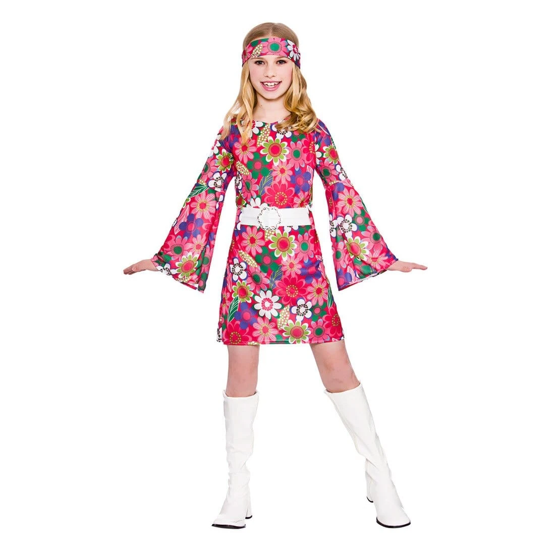 Girls Retro Go Go Girl Fancy Dress Halloween Costume