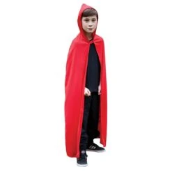 Childrens Hooded Red Cape Halloween Costume Accessory