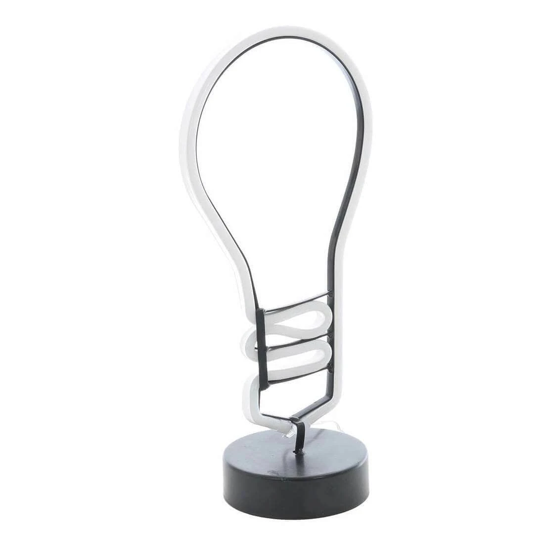 Lightbulb Neon White Table Lamp Bright LED Rope Light Feature - Image 2