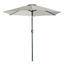 2.5m Round Parasol Crank Tilting Garden Patio Shade Umbrella