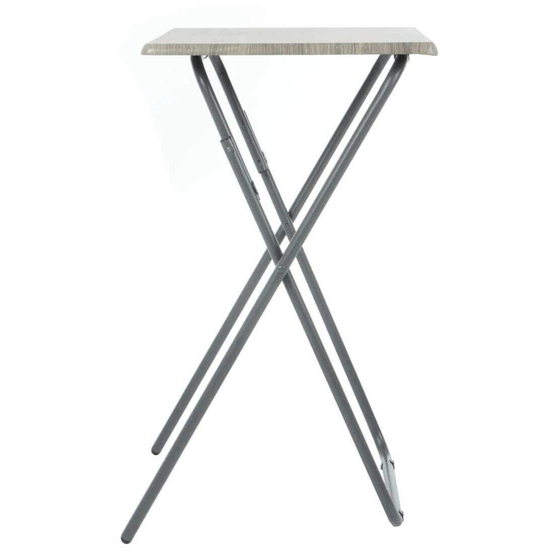 Folding Side Table TV Dinner Portable Bedside Coffee Grey Black - Image 7