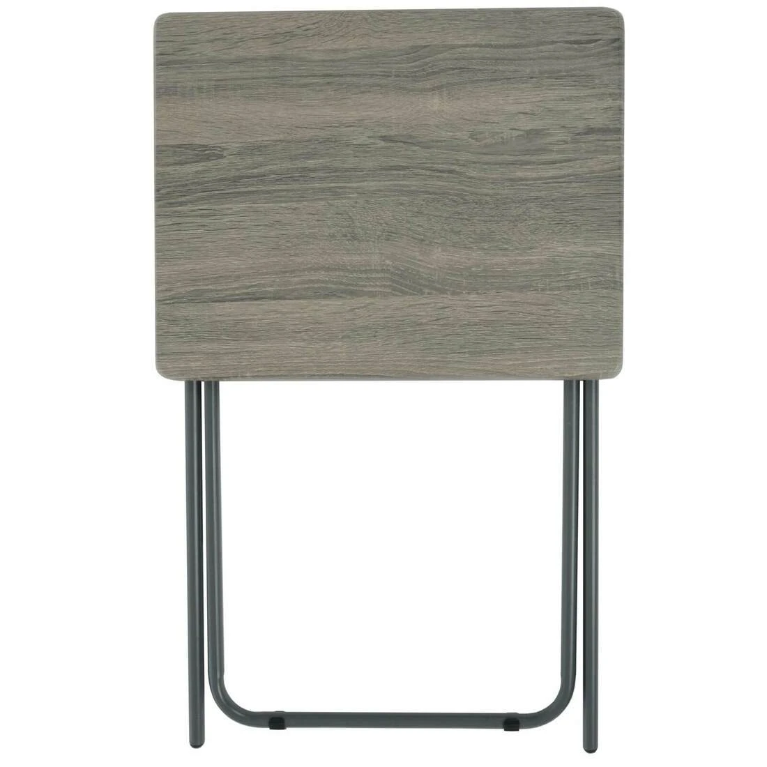 Folding Side Table TV Dinner Portable Bedside Coffee Grey Black - Image 4