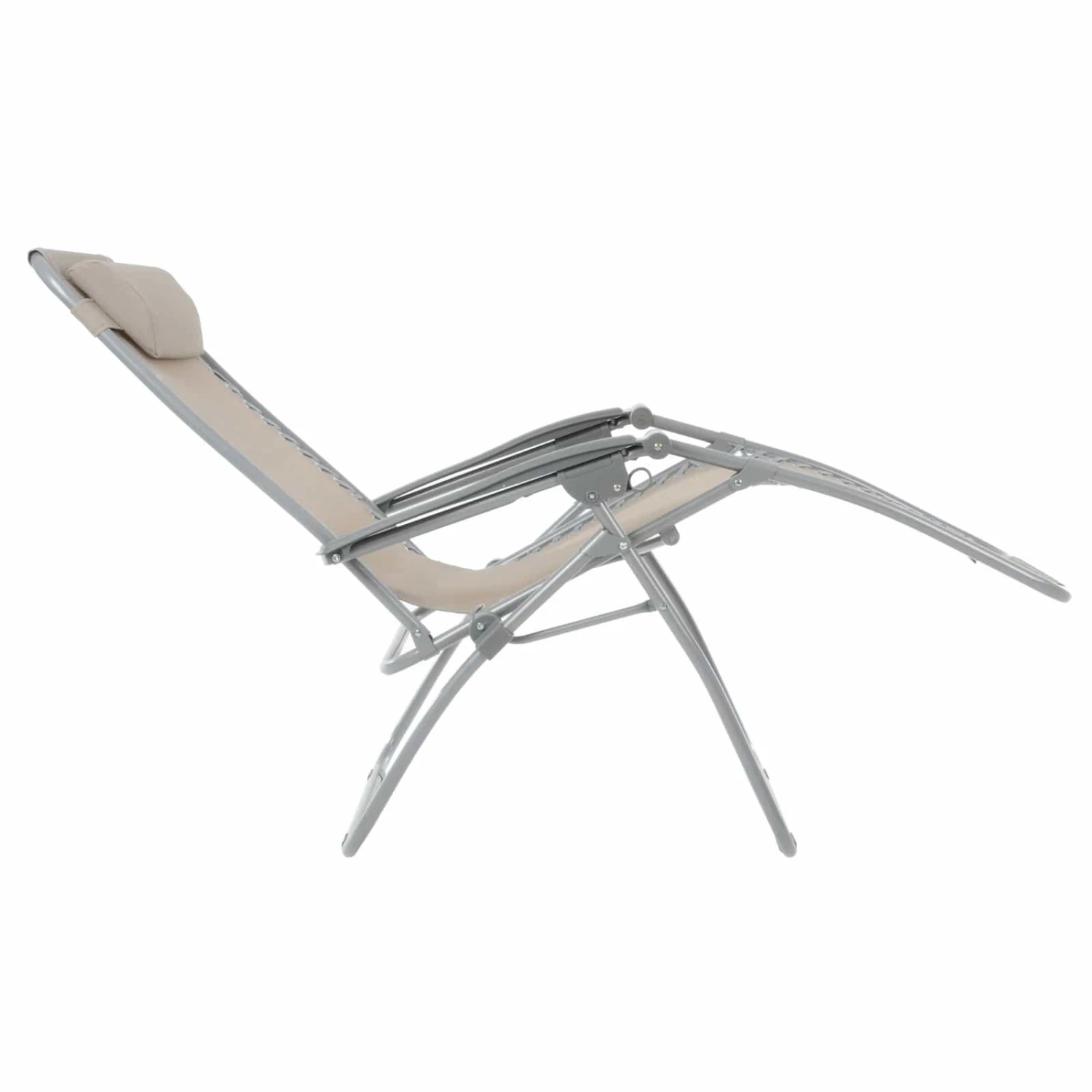Garden Recliner Chair Taupe Zero Gravity Relaxer Recliner Chair - Image 3