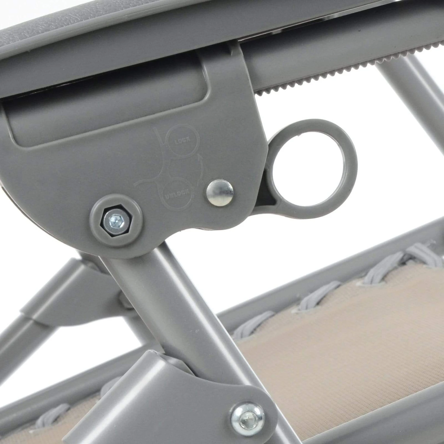 Garden Recliner Chair Taupe Zero Gravity Relaxer Recliner Chair - Image 8