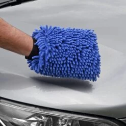 Micro-Pro Noodle Wash Mitt Microfibre Car Cleaning Glove Blue