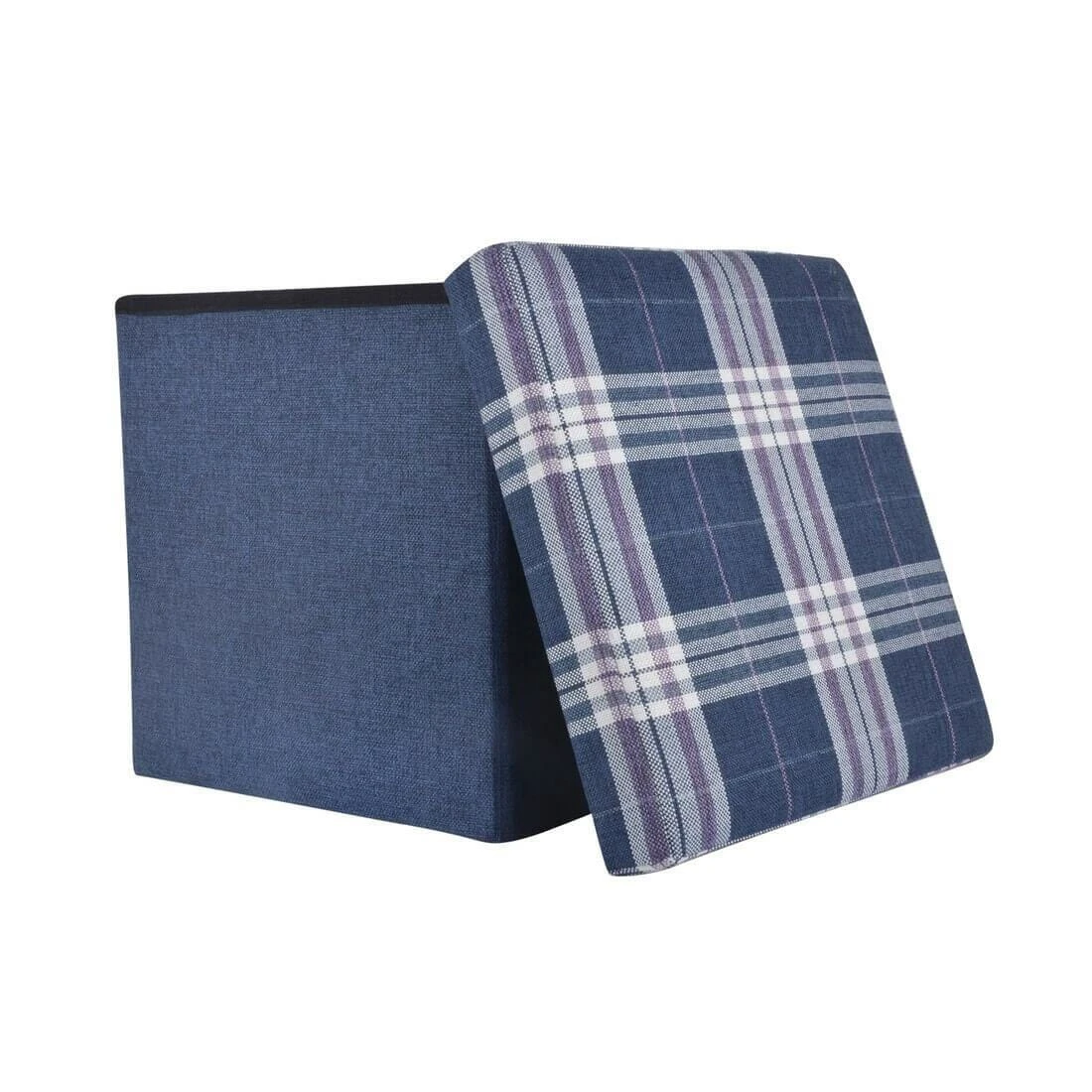 Folding Storage Ottoman Cube With Foam Lid Assorted Colours - Image 8